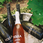 Polka De-Alc Sparkling, non-alcoholic sparkling wine and rosé pairing