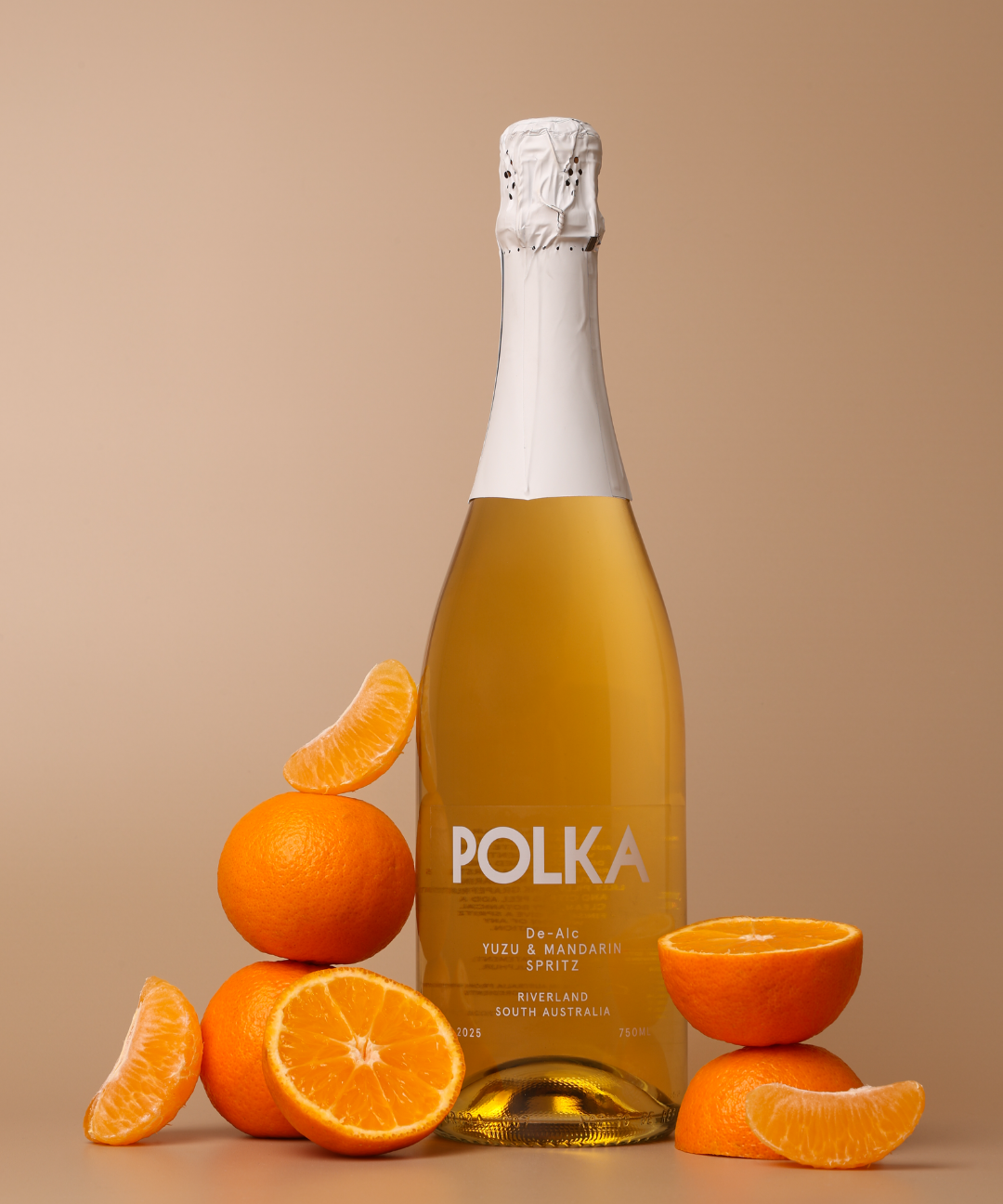 Polka De-Alc Yuzu & Mandarin Spritz, non-alcoholic citrus spritz bottle