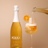 Polka De-Alc Yuzu & Mandarin Spritz, alcohol-free spritz with yuzu and mandarin