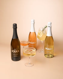 Polka The Sparkling Edit, three non-alcoholic sparkling drinks gift set
