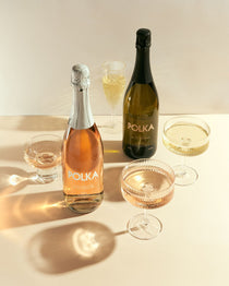 Polka White Meets Rosé Duo, non-alcoholic Sparkling Lilly Pilly and Sparkling Rosé