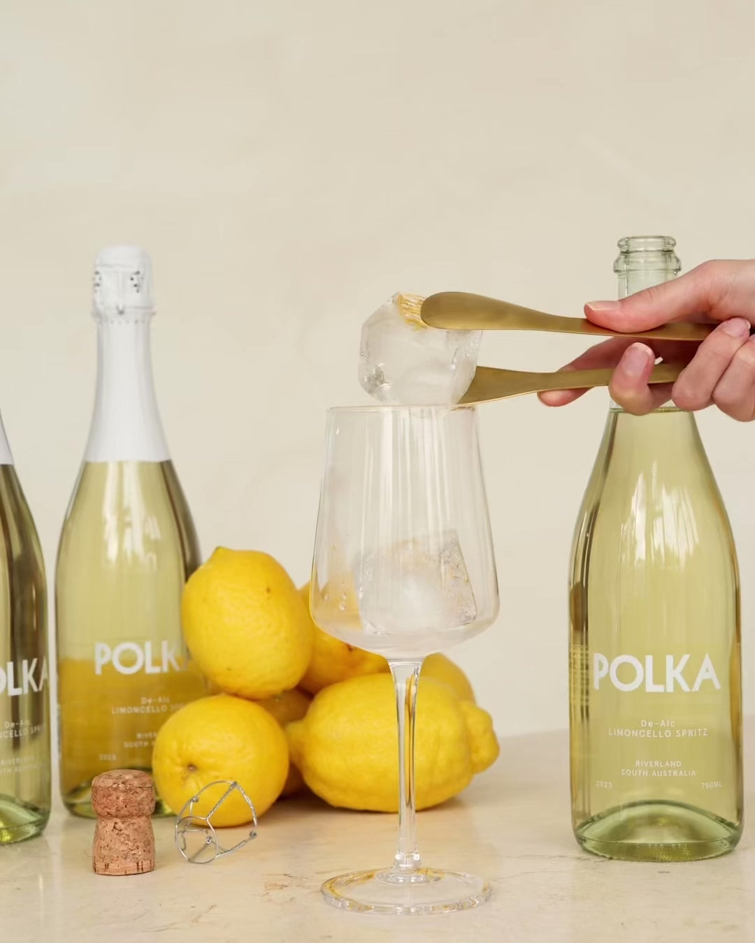 De-Alc Limoncello Spritz with Lemon Garnish - Light, Fresh Non-Alcoholic Drink